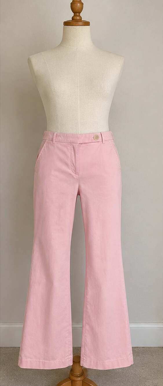 Vintage 2004 The Limited Drew Fit Pink Flare Pants Y2K Size 4 Long